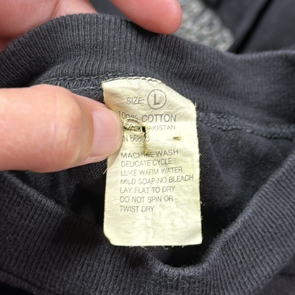 Vintage Jeantonic Black Pocket Short Sleeve Tshirt 80s Large - Picture 7 of 8